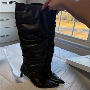 Zara Black Heeled Boots